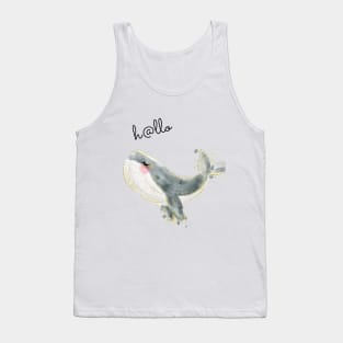 Whale T shirt under the sea cute design for Mom, teen who love sea life Tank Top